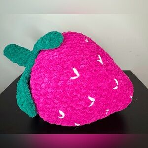 Jumbo strawberry 🍓 
Handcrafted hand crocheted